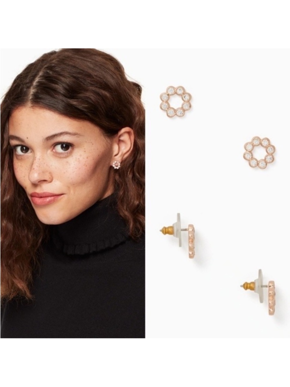 NWT! Kate Spade Full Circle Rose Gold Tone Earrings